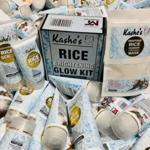 Kashe's Rice Extract Bright & Glow Kit ( Rice Face Wash + Rice Scrub + Rice Mask )