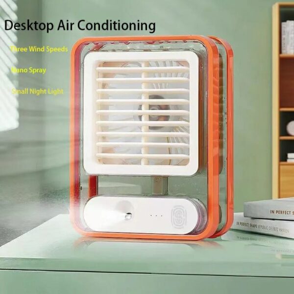 Rechargeable Mini Mist Humidifier Fan Portable Desktop Air Conditioner USB Mini Air Cooler Fan Water Cooling Fan with 3 Speed Spray Humidifier Purifier Indoor,Outdoor  (Random Color) - Image 11