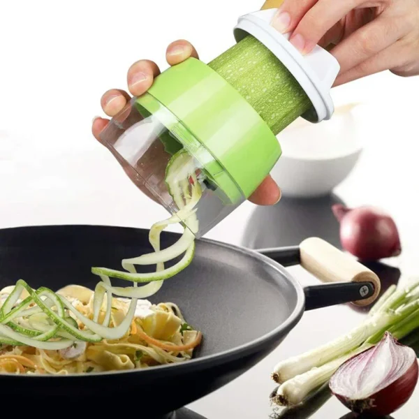 4in1 Vegetable Spiral Cutter / BPA-Free ABS plastic materials and 304 stainless steel blades - Image 4