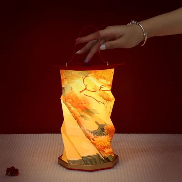 Portable Folding Wooden Table Lamp - Image 4