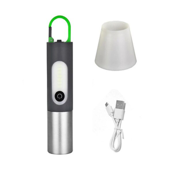 Zoomable Led Rechargeable Flashlight Outdoor Torch Light With Lamp Shade - Image 7