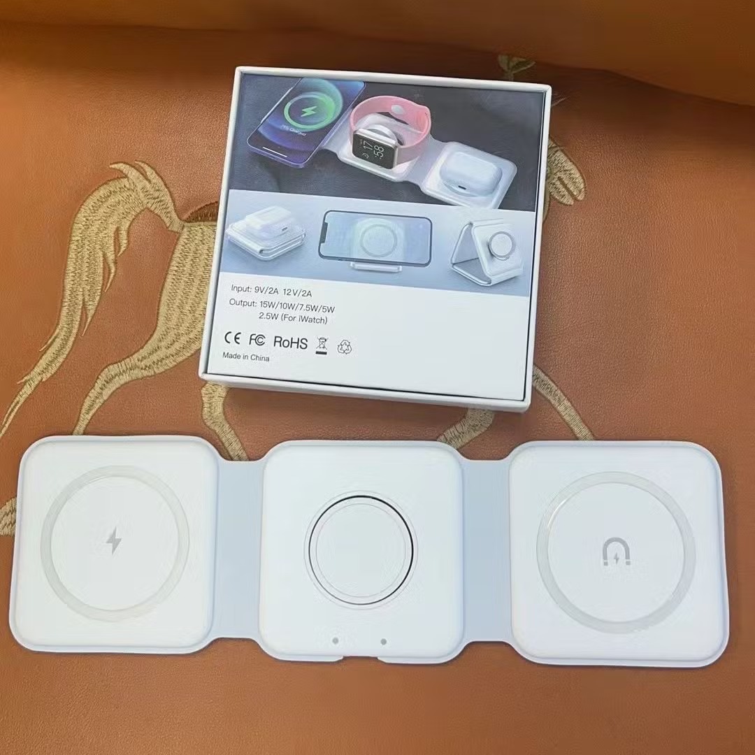 15W 3 in 1 Magnetic Wireless Charger Phone Induction Fast Charging Stand for Phone - Image 5