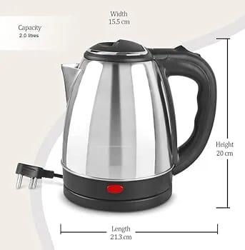 Premium Quality Electric Kettle 2.0 Liter (Silver) - Image 5