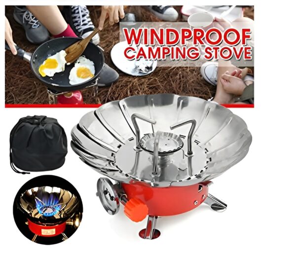 Outdoor Round Windproof camping stove | Mini Gas Stove For Camping And Cooking - Image 10