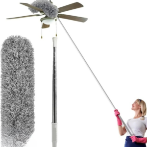 Extendable Telescope Microfiber Duster Long Handle for Cleaning Dust, Dirt and Stains