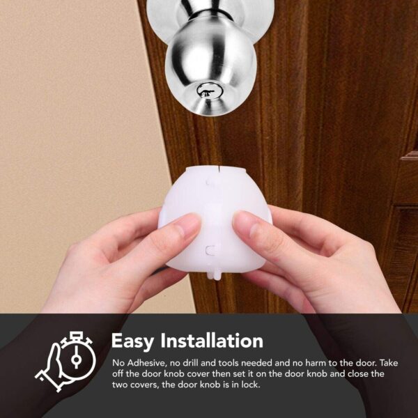 2 pcs door knob cover Baby Safety Door Knob Covers Doorknob Locks Child Children Kids Proof(random color ) - Image 13