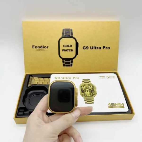 New G9 Ultra Pro Gold Color Edition Series 9 Smart Watch With Qdfit Pro App - Image 5