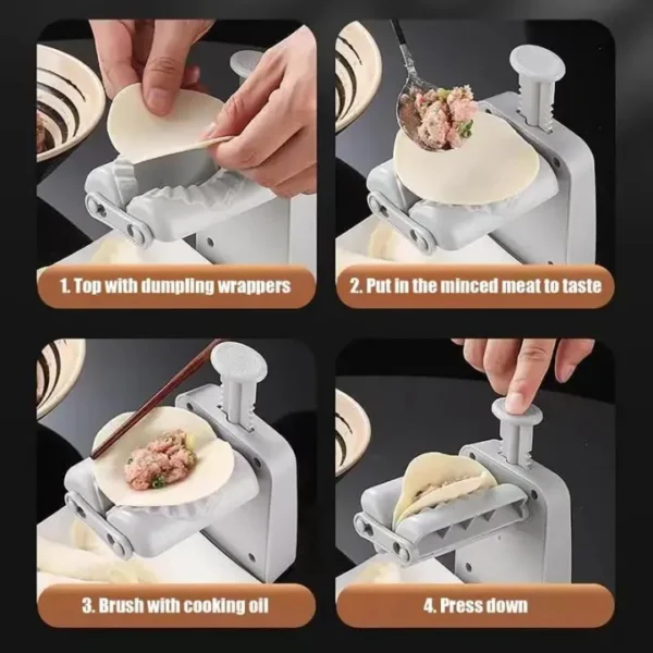 Portable Hand Press Efficient Dumpling Maker | Manual Dumpling Won Ton Mold - Image 3