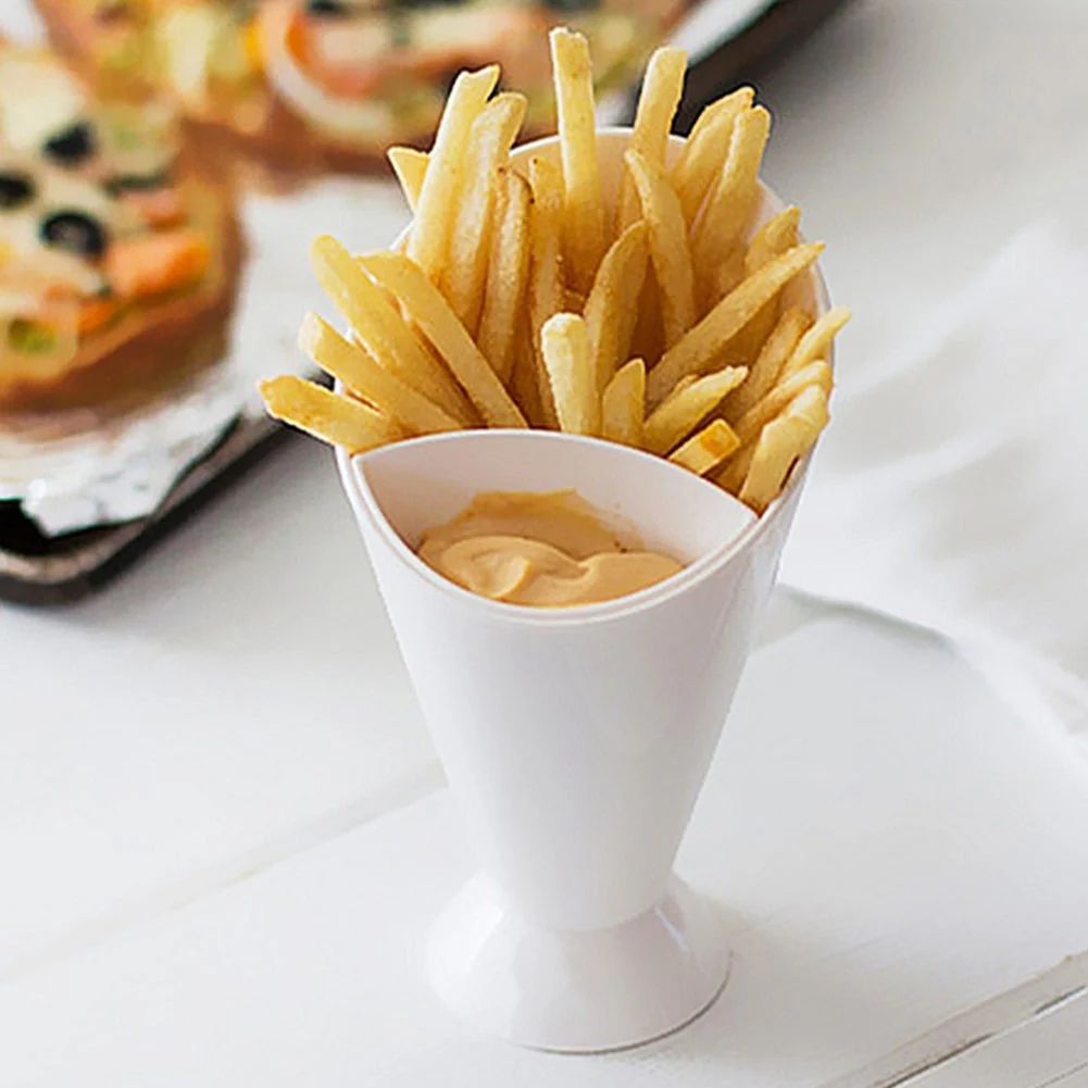 French Fries Cup potato Fries Holder with ketchup Holder for Sauce(random color ) - Image 5