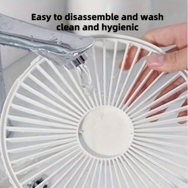 Long Stand Rechargeable Portable Folding Fan | Extendable Floor & Desktop Fan: Silent, Powerful, Portable (Random color) - Image 23