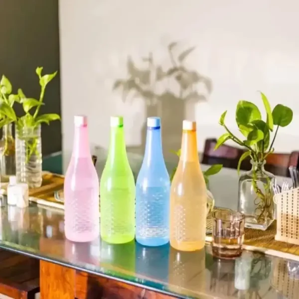 Pack Of 4 Plastic Jumbo Water Bottles SWater Drink Bottles - Image 2