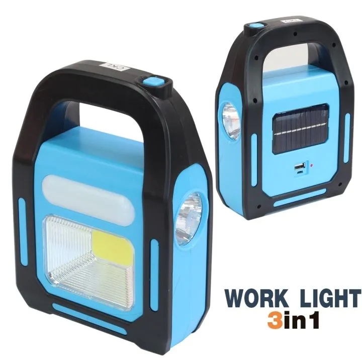 Work Light Emergency Light / Rechargeable, Solar Charging, USB Charging Work Light / Camping Light / Outdoor Portable Light HB-9707B-2 / - Image 3
