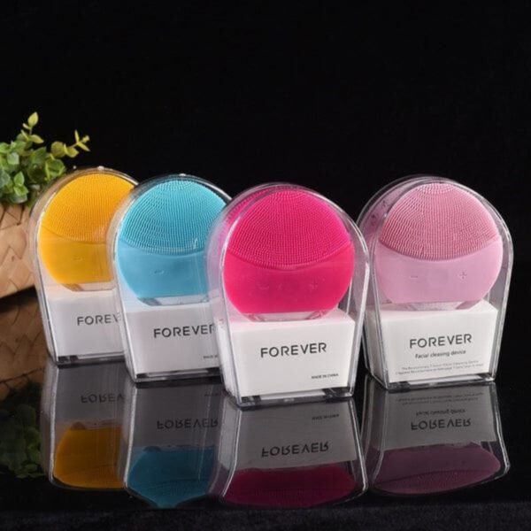 Forever Mini Facial Cleansing Brush For All Skin Types |  Face Massager Electric - All Skin Types Ultra-Hygienic Skincare - Simple Face Wash - Silicone Electric Face Cleanser (Random color) - Image 6