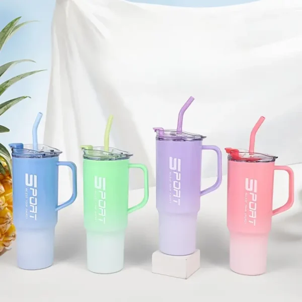 (Pack of 3) Water Bottles Set, Sports Water Cups, Portable Drinking Cups, Summer Drinkware, For Outdoor Camping, Hiking, Fitness (Random Color) - Image 6