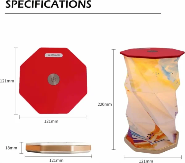 Portable Folding Wooden Table Lamp - Image 7