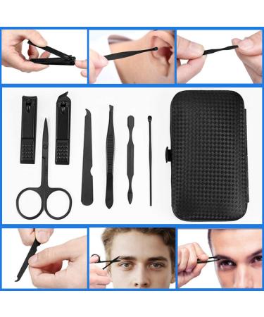 7 PCs QURIPE Manicure set, Nail Clippers Kit, Stainless Steel Manicure Kit, Nail Clipping Tools Portable Travel Grooming Kit - Image 4