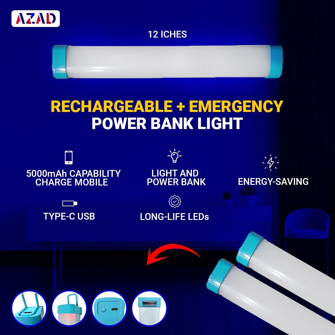 Rechargeable + Emergency Power Bank Light | Emergency Magnetic Light | House Power Outage Special Camping Outdoor Light - Image 6