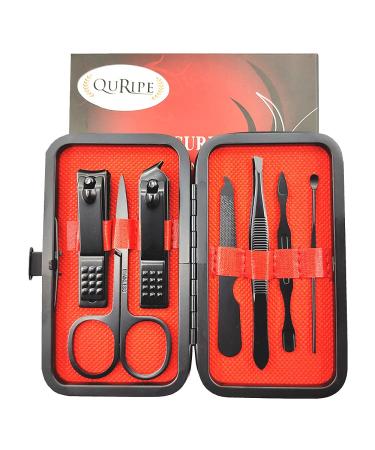 7 PCs QURIPE Manicure set, Nail Clippers Kit, Stainless Steel Manicure Kit, Nail Clipping Tools Portable Travel Grooming Kit - Image 5