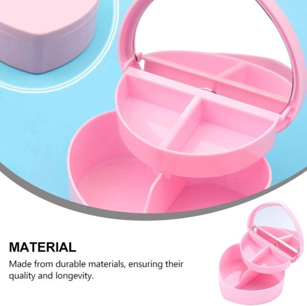 Heart-shaped Jewelry Box for Baby Girls Makeup Box (NW000291) - Image 7