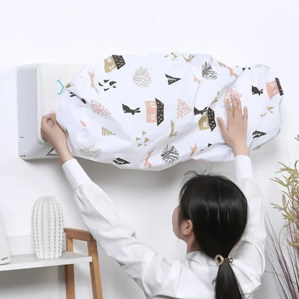 Ac Protective Dust Cover  Cute Cartoon Printing Dust Cover for air condition (Random design & Color)1 ton - Image 6