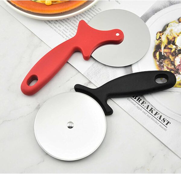 Pizza Cutter, Pizza r Big Size  Cooker Stainless Steel, Commercial Use, Kitchen Helper(random color) - Image 5