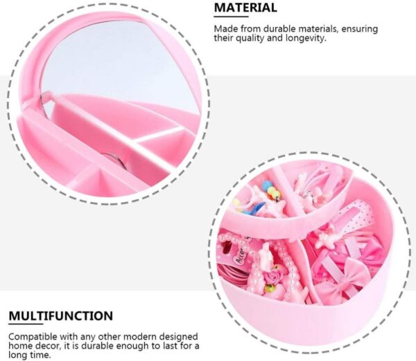 Heart-shaped Jewelry Box for Baby Girls Makeup Box (NW000291) - Image 4