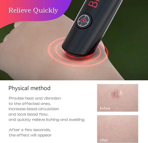 Mosquito Bite Helper - Insect Bite Relief, Useful for Summer, Helps Children, Insect Bites, Adults, Irritation, Itching, Neutralizer, Relieve Stings (cell operated) - Image 5