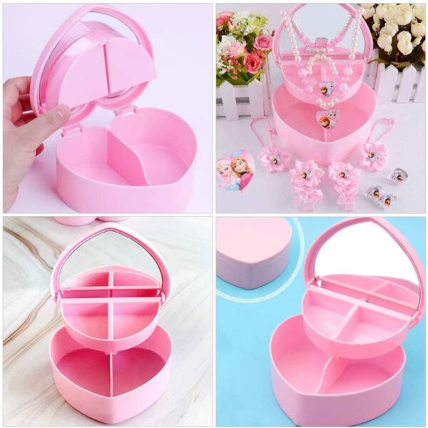 Heart-shaped Jewelry Box for Baby Girls Makeup Box (NW000291)
