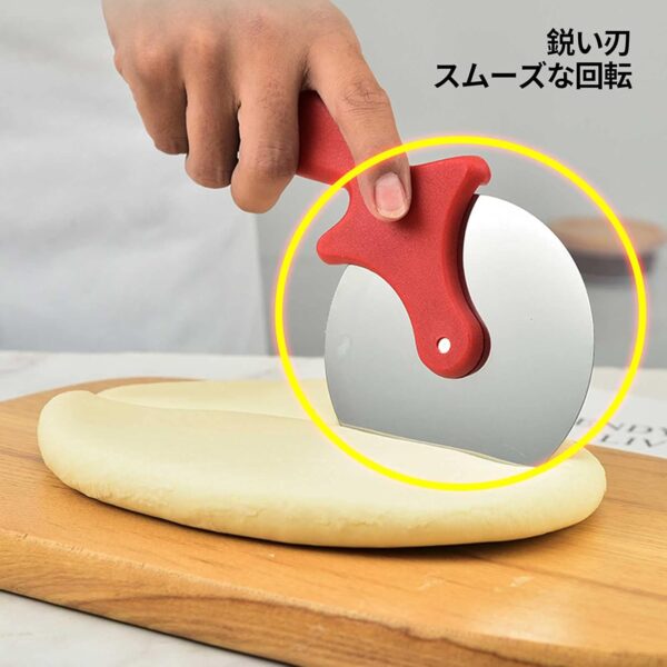 Pizza Cutter, Pizza r Big Size  Cooker Stainless Steel, Commercial Use, Kitchen Helper(random color) - Image 6