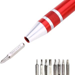 8 in 1 screwdrivers tool pen | Precision Pocket Screwdriver Set Mini Gadgets Repair Tool Mini Pen Screwdriver Set Multi-function Magnetic Screwdriver Kit (Random color) (1 pc)