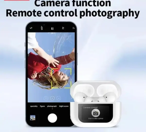 Airpods lcd a9 With Digital Display - ANC And Transparency- Touch Volume Control - Digital Screen - Smooth Display - Games (Color White) - Image 8