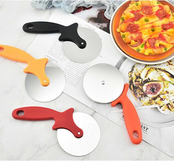 Pizza Cutter, Pizza r Big Size  Cooker Stainless Steel, Commercial Use, Kitchen Helper(random color) - Image 7