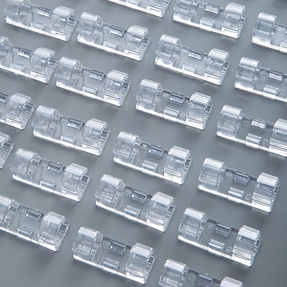 16 Pcs - Transparent Self-adhesive Wire / Cable Organizer Clips Buckle / Holder - Image 8