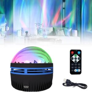LED Starry Galaxy Projector Night Light Rotating Star Moon Lamp Bedroom Aurora Projector Light Atmosphere Decor Lamps Gift Light ( With Remote )
