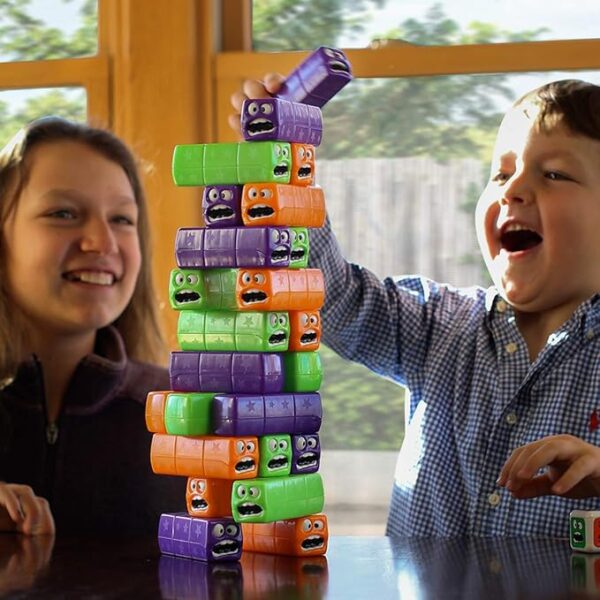 Wobbly Worms Tower Balancing Game | Tower Tumbling Stacking Board Games Building Blocks - Image 5