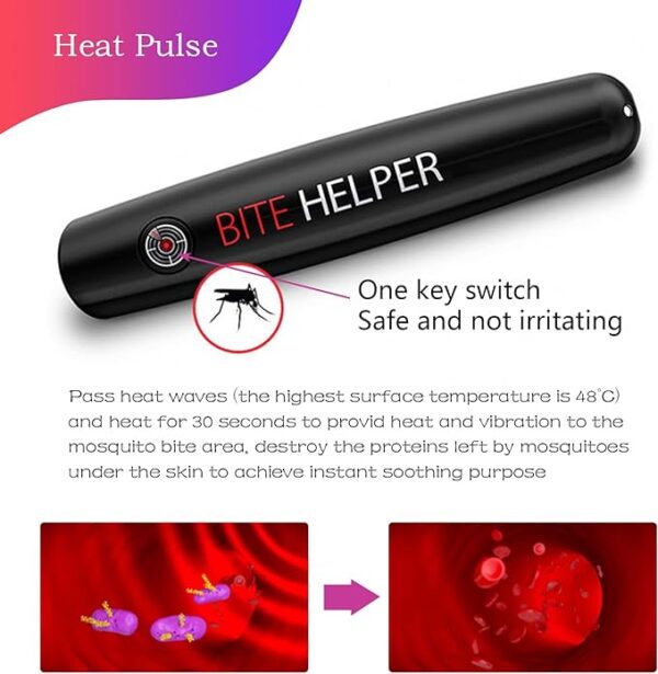 Mosquito Bite Helper - Insect Bite Relief, Useful for Summer, Helps Children, Insect Bites, Adults, Irritation, Itching, Neutralizer, Relieve Stings (cell operated) - Image 4