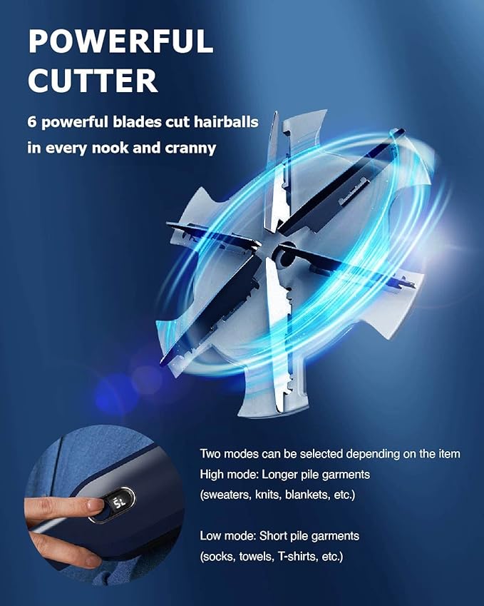 Electric Fabric Lint Shaver Fuzz Remover, LCD Display (Random color) - Image 5