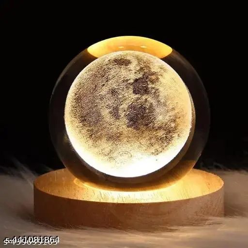 3D Crystal Ball Night Lights Glowing Galaxy Planetary Earth Moon  Ball Lamp Earth for Kids Bedroom Decor - Image 4