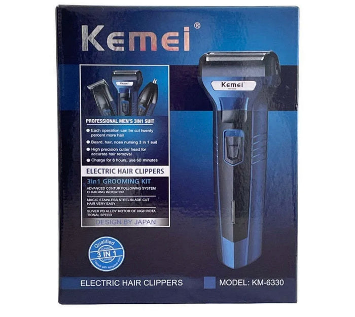 3 IN 1 KM-6330 KEMEI Rechargeable Shaving Machine Multifunctional Hair Clippers Beard Styling - Image 6