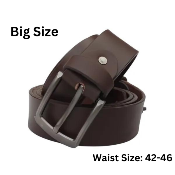 (Big Size) - Men Buffalo plain leather belt | Waist Belt for boys & Mens (Dark Brown)