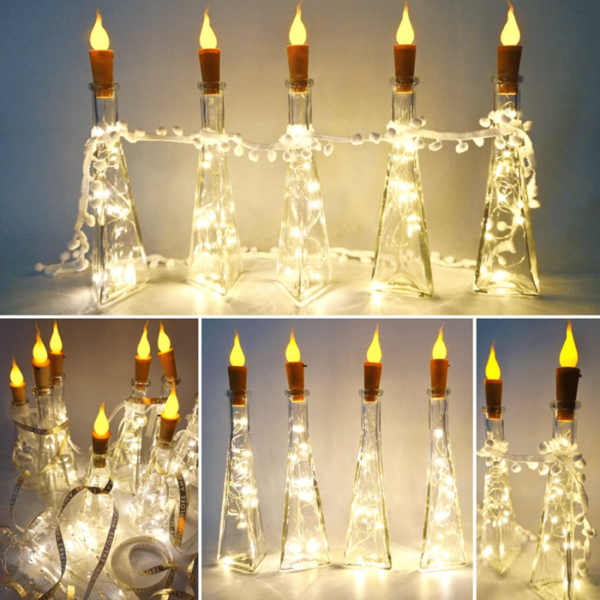 ( Cork ) Led Candle ( bottle not  include)