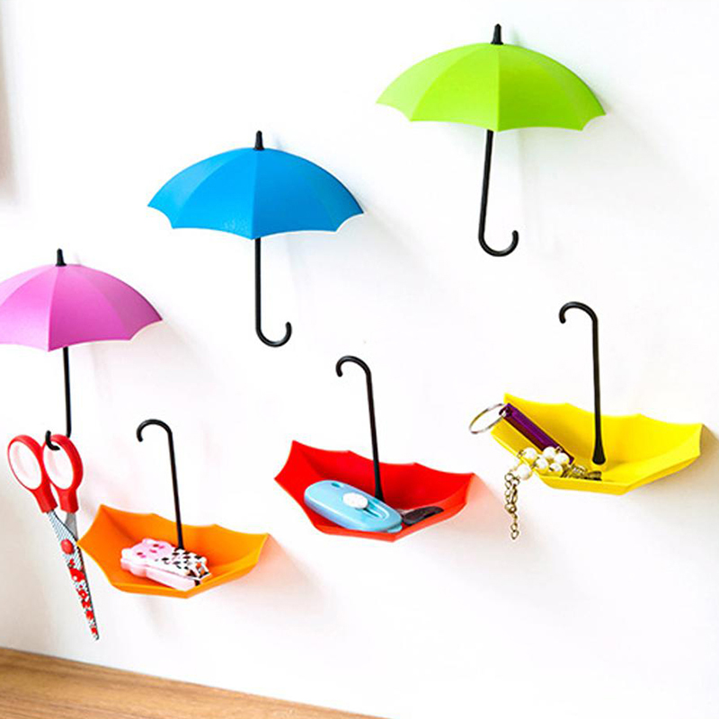 Pack of 3 - Umbrella Hooks | Key Jewelry Glasses etc Holder  (Random color) - Image 3