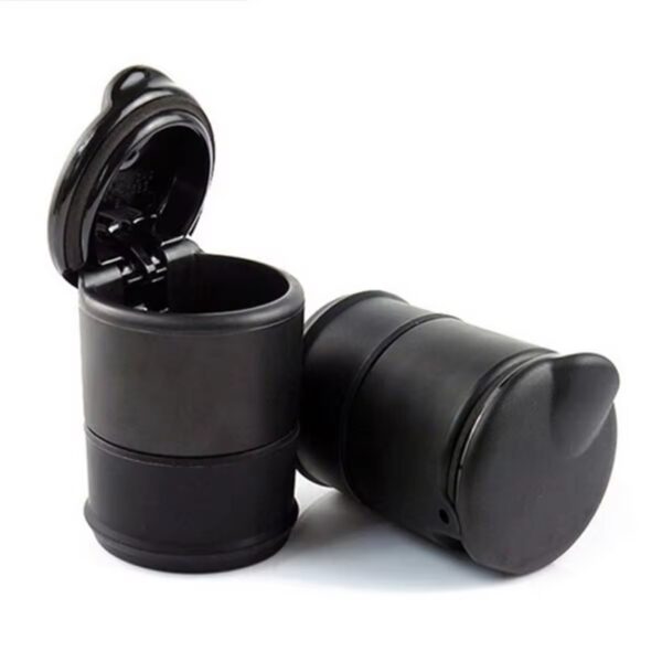 Universal Car Astray Black with light | LED Portable Car Truck Auto Office Cigarette Ashtray Holder Cup - Black - Image 3