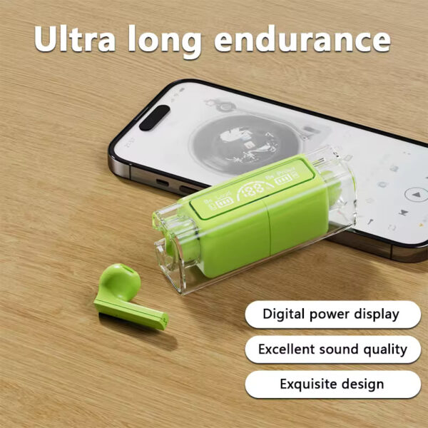 TWS BH15 music wireless Bluetooth ear buds | Transparent Wireless Bluetooth earphones, earbuds, headset for Men and women (Random color) - Image 3