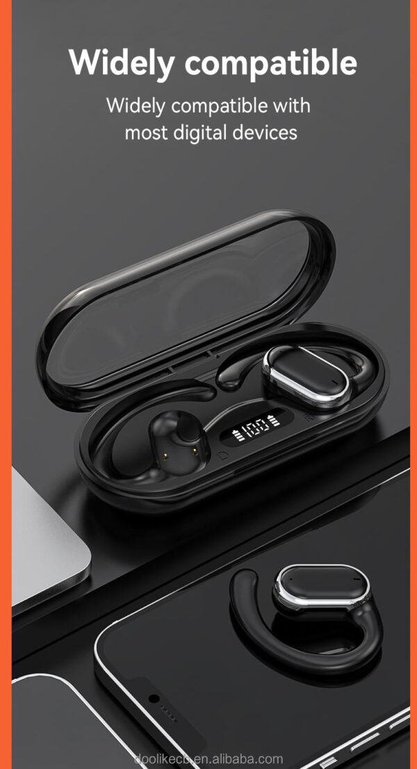 X97 Headphones Wireless Earphone TWS Painless Wear No Pain LED Display Open-Ear BT 5.3 Earbuds (Random Color) - Image 4