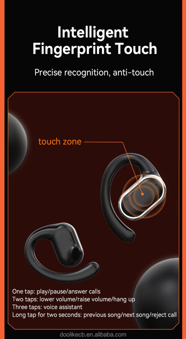 X97 Headphones Wireless Earphone TWS Painless Wear No Pain LED Display Open-Ear BT 5.3 Earbuds (Random Color) - Image 5
