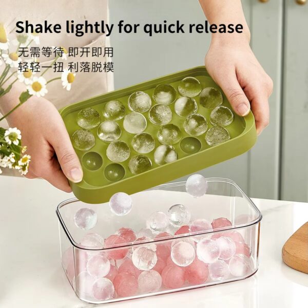 Ice Cube Ball Making Trays Silicon Ice Hockey Mold Makers for Cool Drinks Kitchen (Random color) (Only Tray) - Image 8