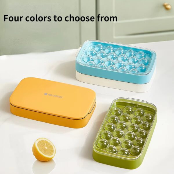 Ice Cube Ball Making Trays Silicon Ice Hockey Mold Makers for Cool Drinks Kitchen (Random color) (Only Tray) - Image 7