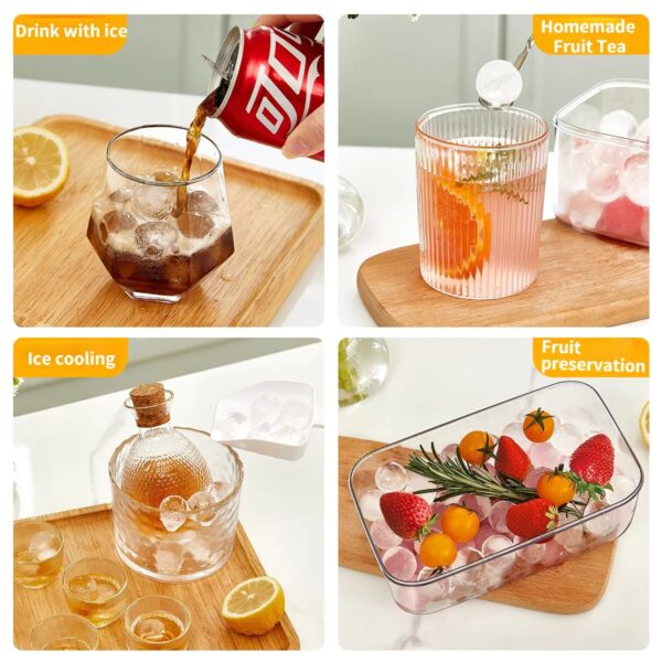 Ice Cube Ball Making Trays Silicon Ice Hockey Mold Makers for Cool Drinks Kitchen (Random color) (Only Tray) - Image 6