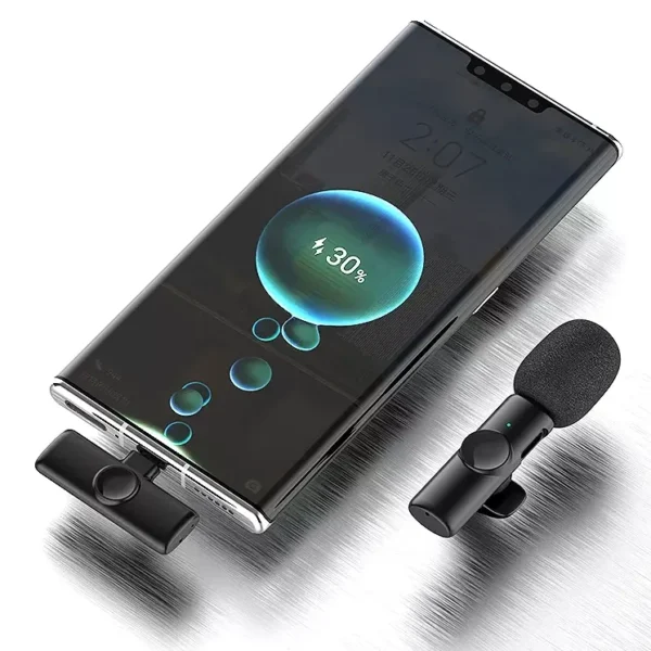 k11 Type-C Wireless Microphone K8 Collar Mic for Type C - Noise Cancellation Reduction Wireless Mic for Phone for Mobile Phone Camera, - Image 9